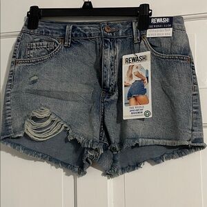 Rewash Distressed Blue Jean Shorts